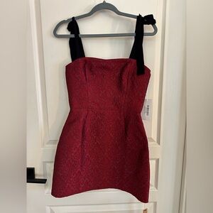 Reformation Gaston Cherry Red Mini Dress Size 4